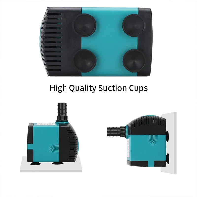 Small Adjustable Flow Rate Submersible Pump Fish Tank Aquarium Circulating Pump Bottom Filter Silent Suction Manure Change Pump