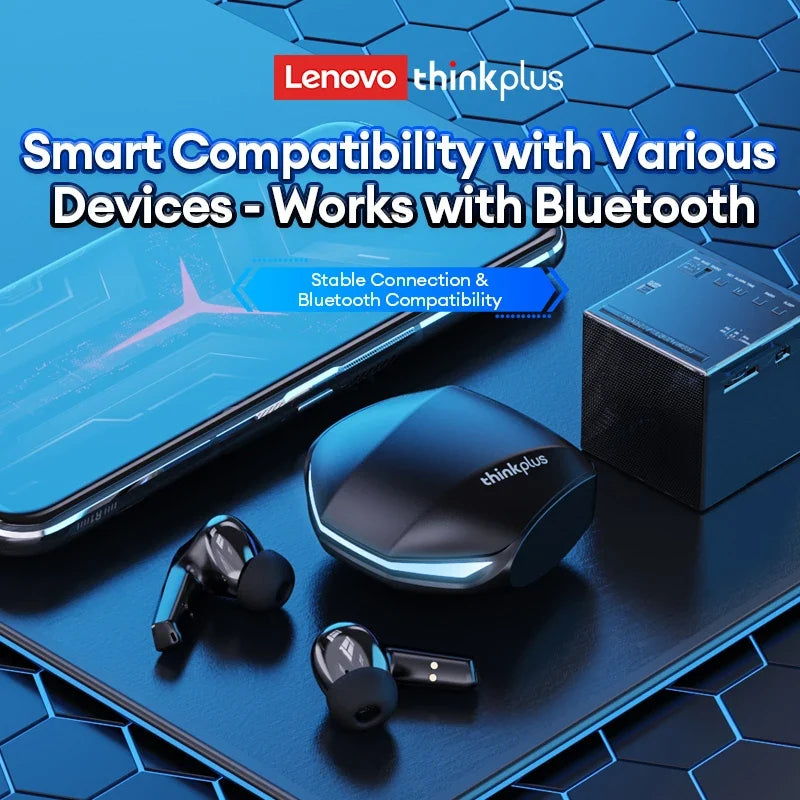 Original Lenovo GM2 Pro TWS Bluetooth 5.3 Earphones Dual Modes Music Game Earbuds HD Calls With Built-in 2 Mics Sport Headphones