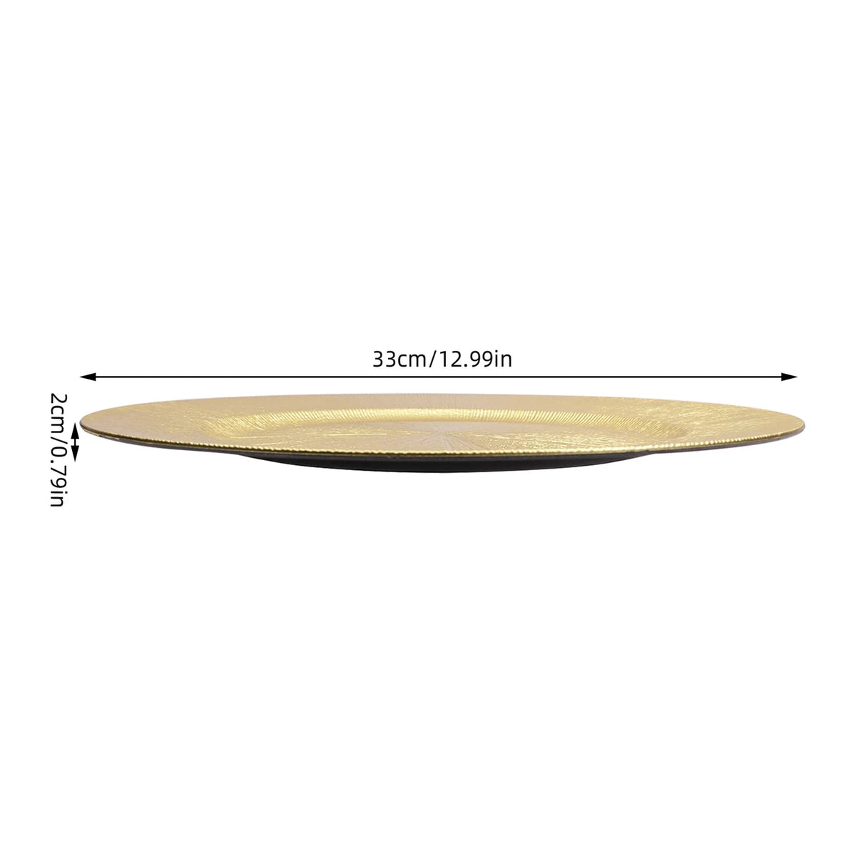 50-Pack Gold Charger Plates – Pp – 12.99" – Spray Painted – Stackable – for Wedding Party Banquet Table Decor – 17.64 Lbs