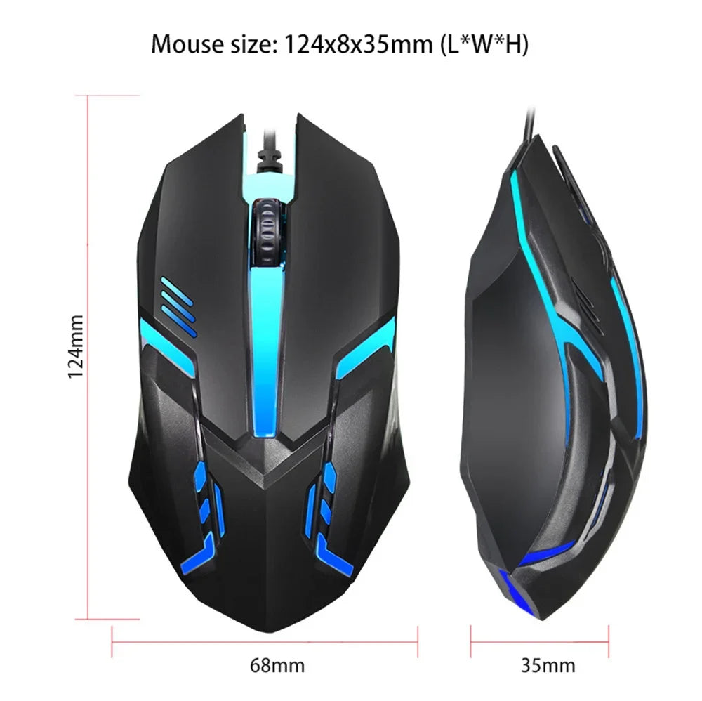 USB Wired Gaming Mouse 5000 DPI 3 Buttons Silent Mause Backlit Professional Gamer Mice Ergonomic Computer Mouse For PC Laptop