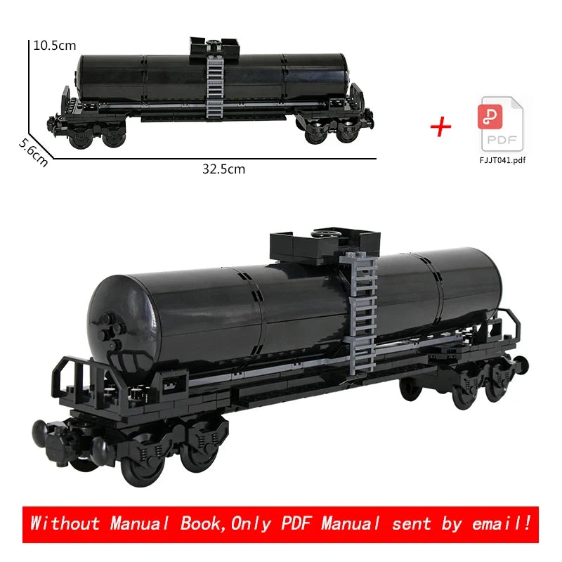 MOC City Creative Idea Train Base Boiler transport vehicle Carriage Building Block Bricks Kids DIY High-tech Creative Toys