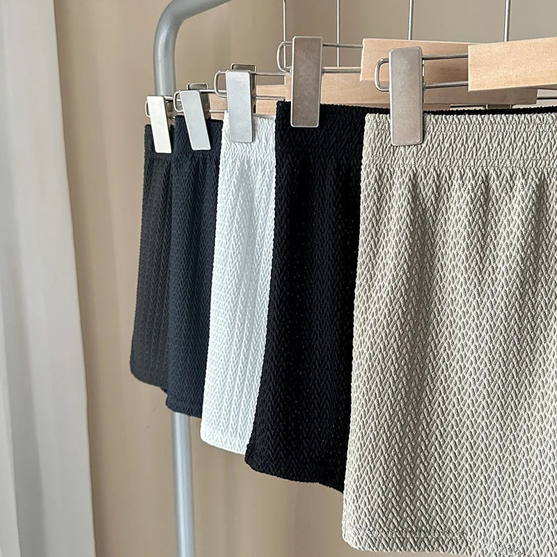 New Men's Ice Silk Jacquard Boxer Shorts, Loose and Breathable, Large Size, Square-Cut, Home Casual Simple Men's Underwear