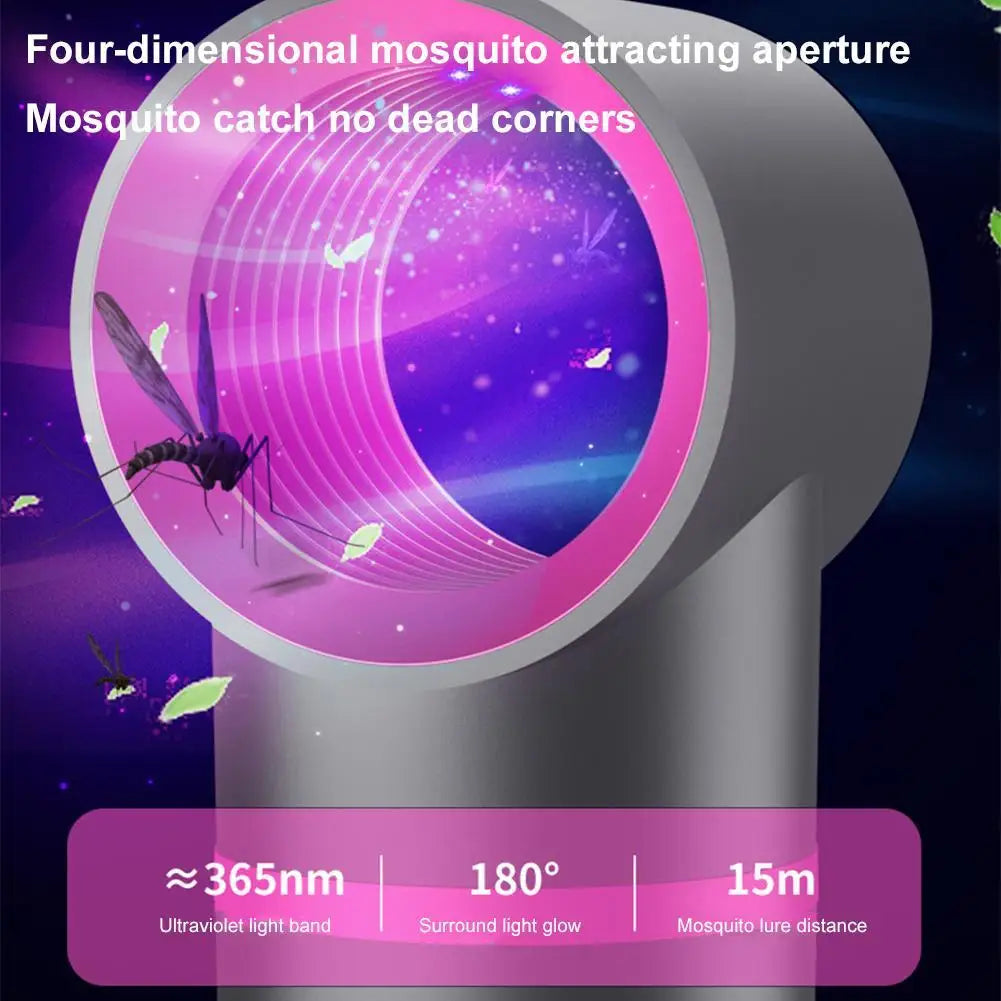 USB Rechargeable Electric Shock Inhalation Mosquito Killer Lamp, Portable Bug Zapper Fly Trap for Indoor Outdoor Home