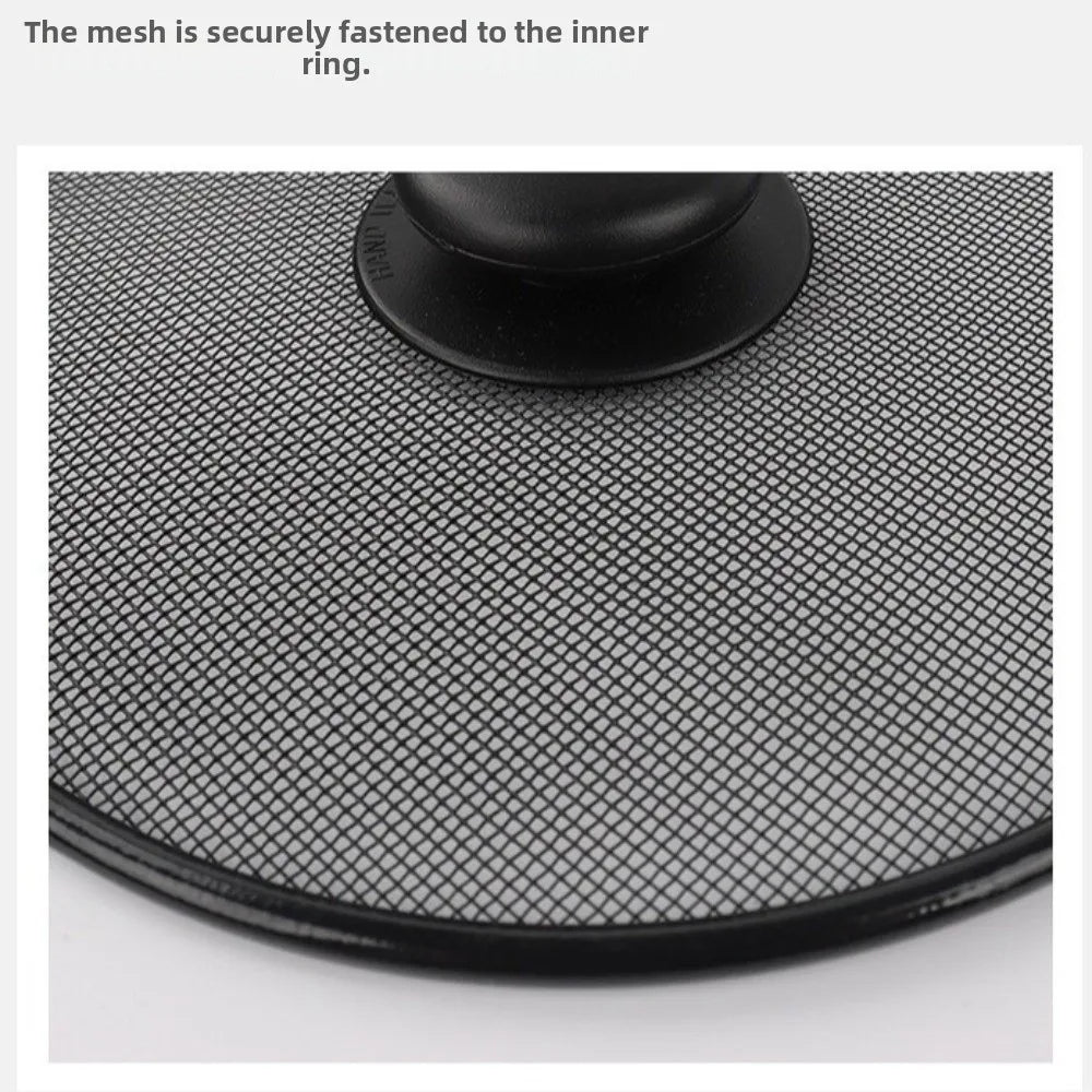 Anti-Splash Splatter Screen Fine Mesh Stainless Steel Anti Grease Lid With Handle Oil Splash Guard Frying Pan Use