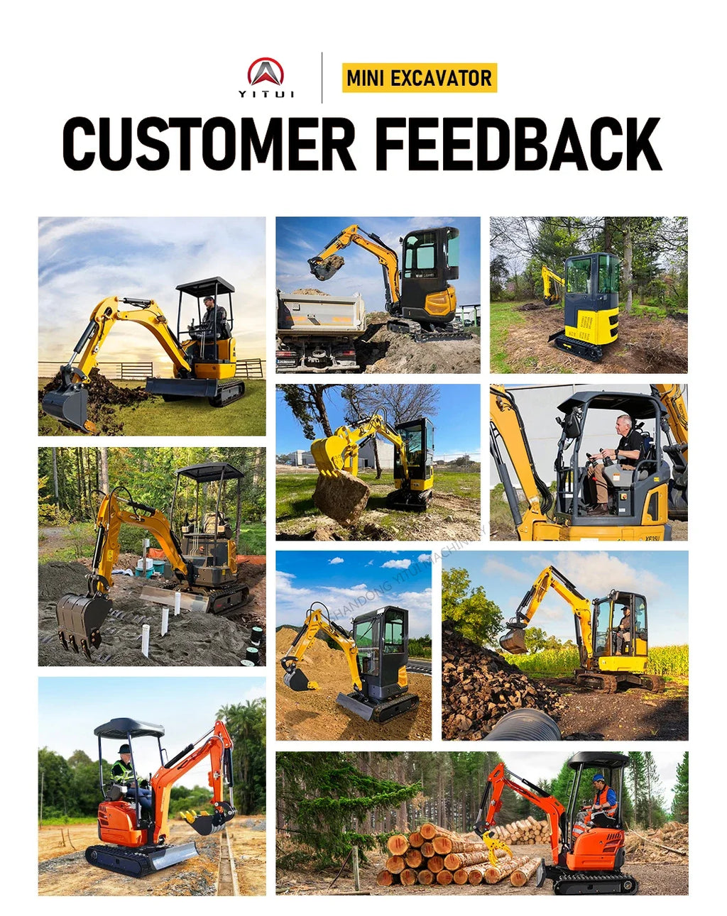 1.5 Ton Mini Excavator – Compact Micro Digger with Custom Colors for Greenhouse & Farm