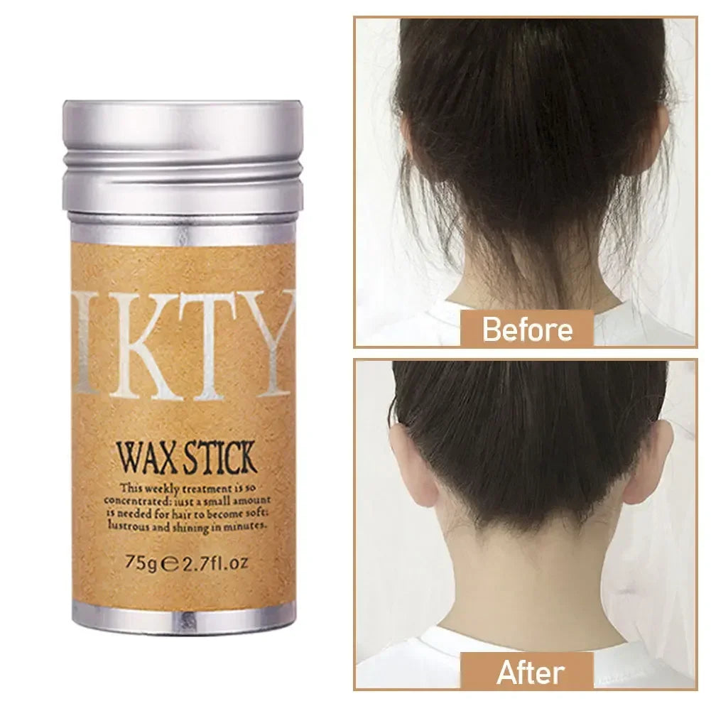 Broken Hair Styling Gel Cream Hair Wax Stick Gel Cream Hair Styling Frizz Fixed Fluffy Children Men and Women Styling Wax