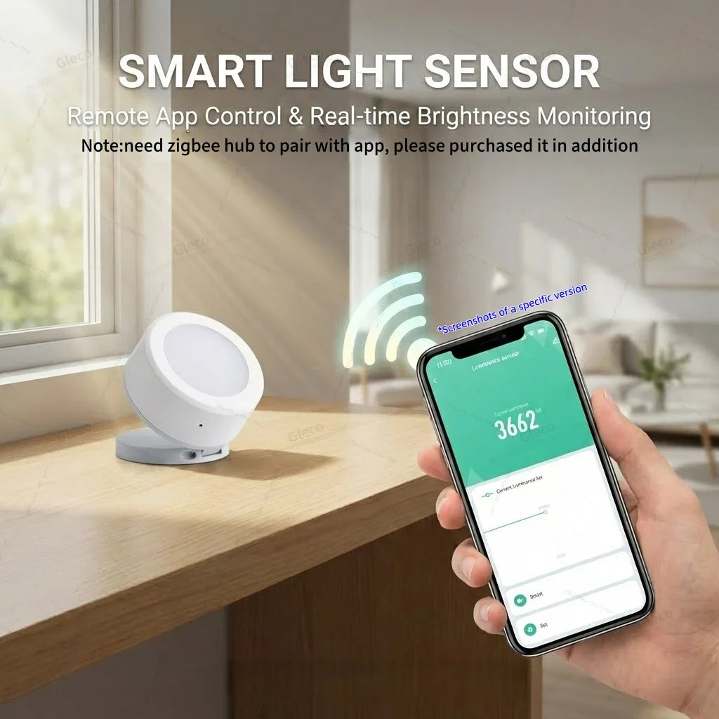 ZigBee Light Sensor Luminance Sensor Illumination Brightness Detector Home Automation With TUYA Smart Life Z2M Device Linkage