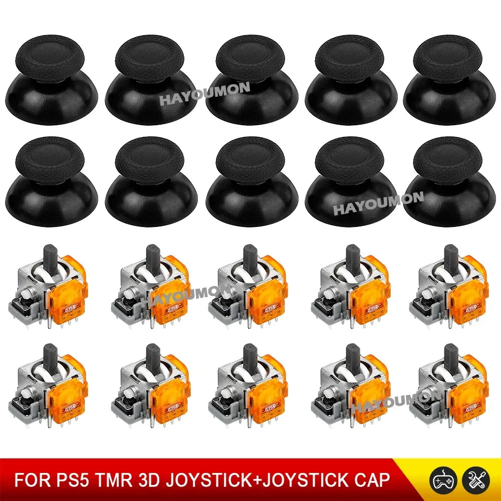 TMR Electromagnetic Joystick For PS5 Gamepad 3D Analog Stick Sensor Module For PS5 Controller with Joystick Caps Game Accessory
