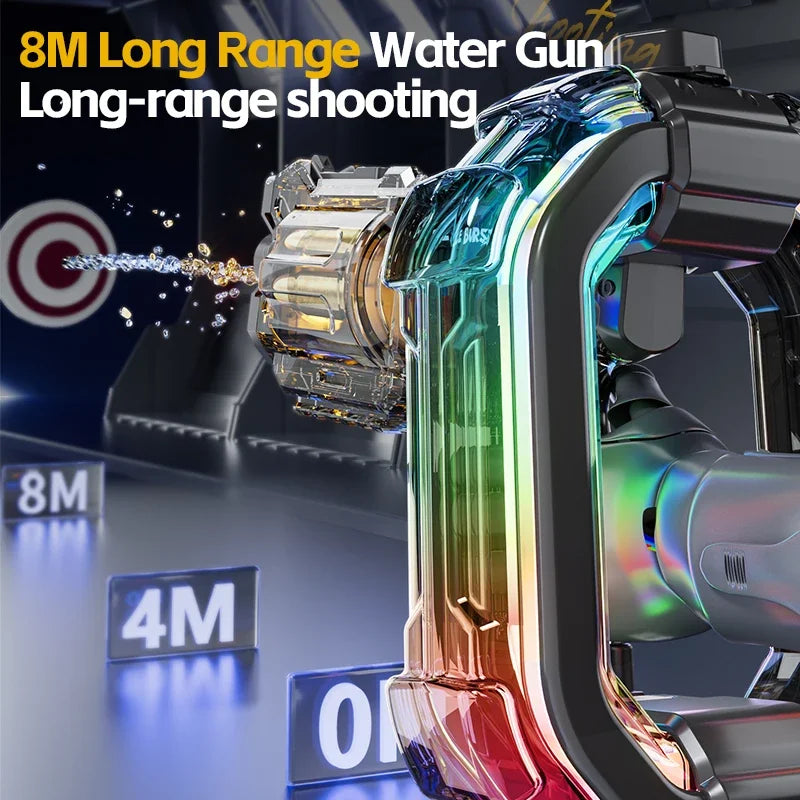 Simulated Firing Electric Water Guns for Children Powerful Continuous Shooting Automatic Water Blasters Summer Outdoor Kids Toys