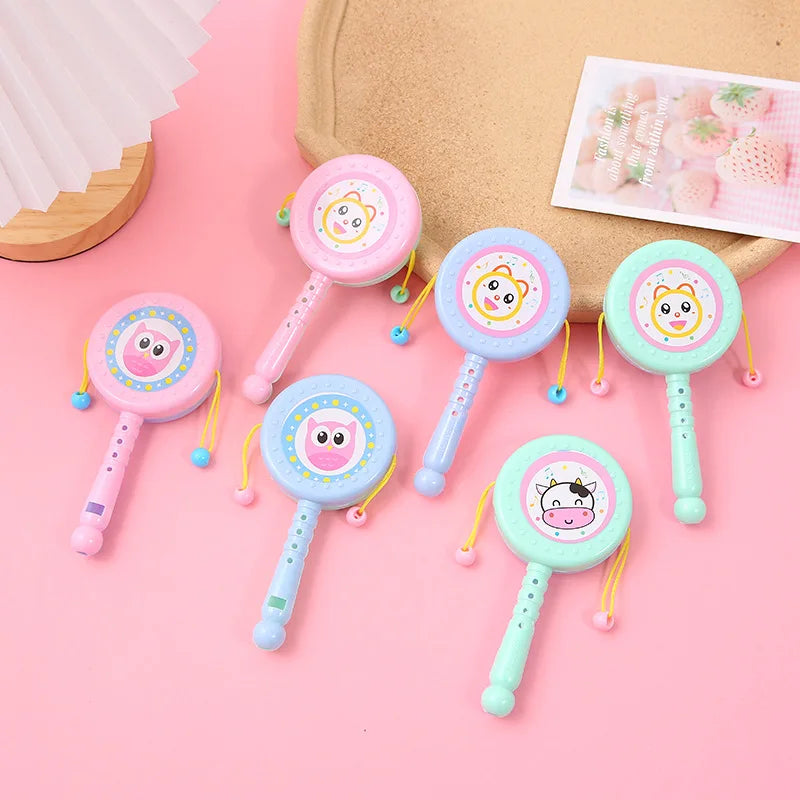 1-20 PCS Educational Toys Baby Cartoon Fruit Animals Whistle Rattle Drum Toys Baby Early Education Toy Birthday Party