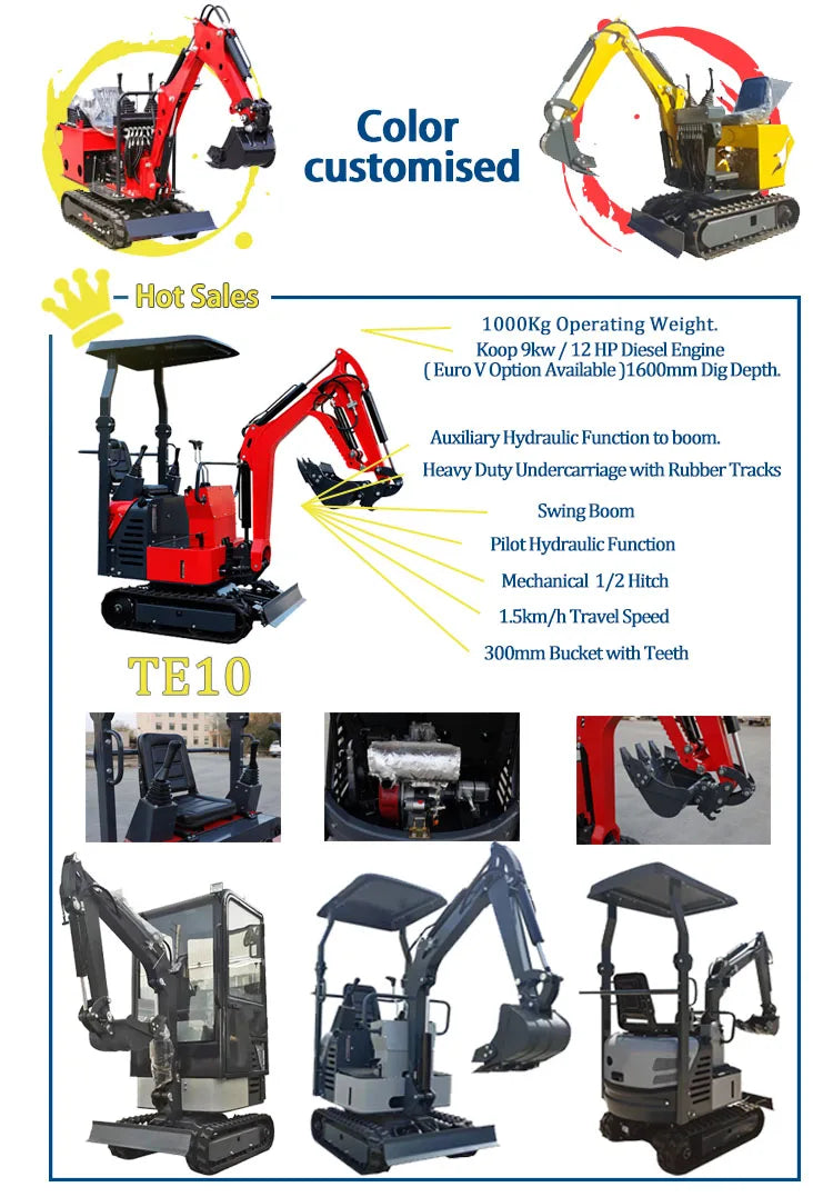 3.5 Ton Mini Excavator – EPA-Certified Compact Crawler Digger for Farm & Construction