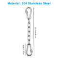 Chain Dog Collar Clips Anti-Bite Double-Headed Metal Safety Buckle Pet Leash Connector Paw Print Design Secure Chain Attachment