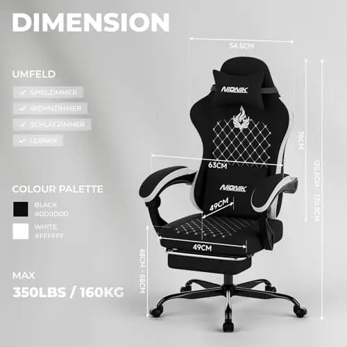 （Local US Inventory）Gaming Chair with Massage,Ergonomic PC Gaming Chair Computer Chairs with Footrest Comfortable rest and Lumba