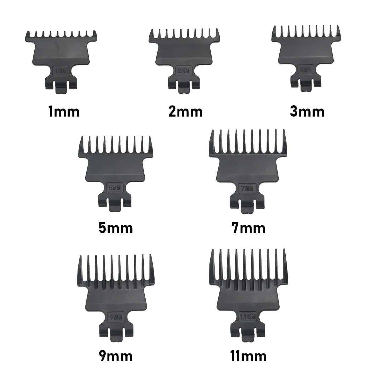 For Kemei KM-2299 1 2 3 5 7 9 11mm Professional Hair Trimmer Limit Comb Guards Hairdresser Hair Cutting Guide Barber Accesories