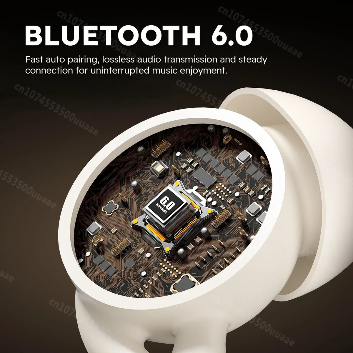 Monster A08 ANC Bluetooth 6.0 Earbuds Mini Invisible In-Ear Sports Ear Buds Active Noise Cancellation TWS Wireless Earphone