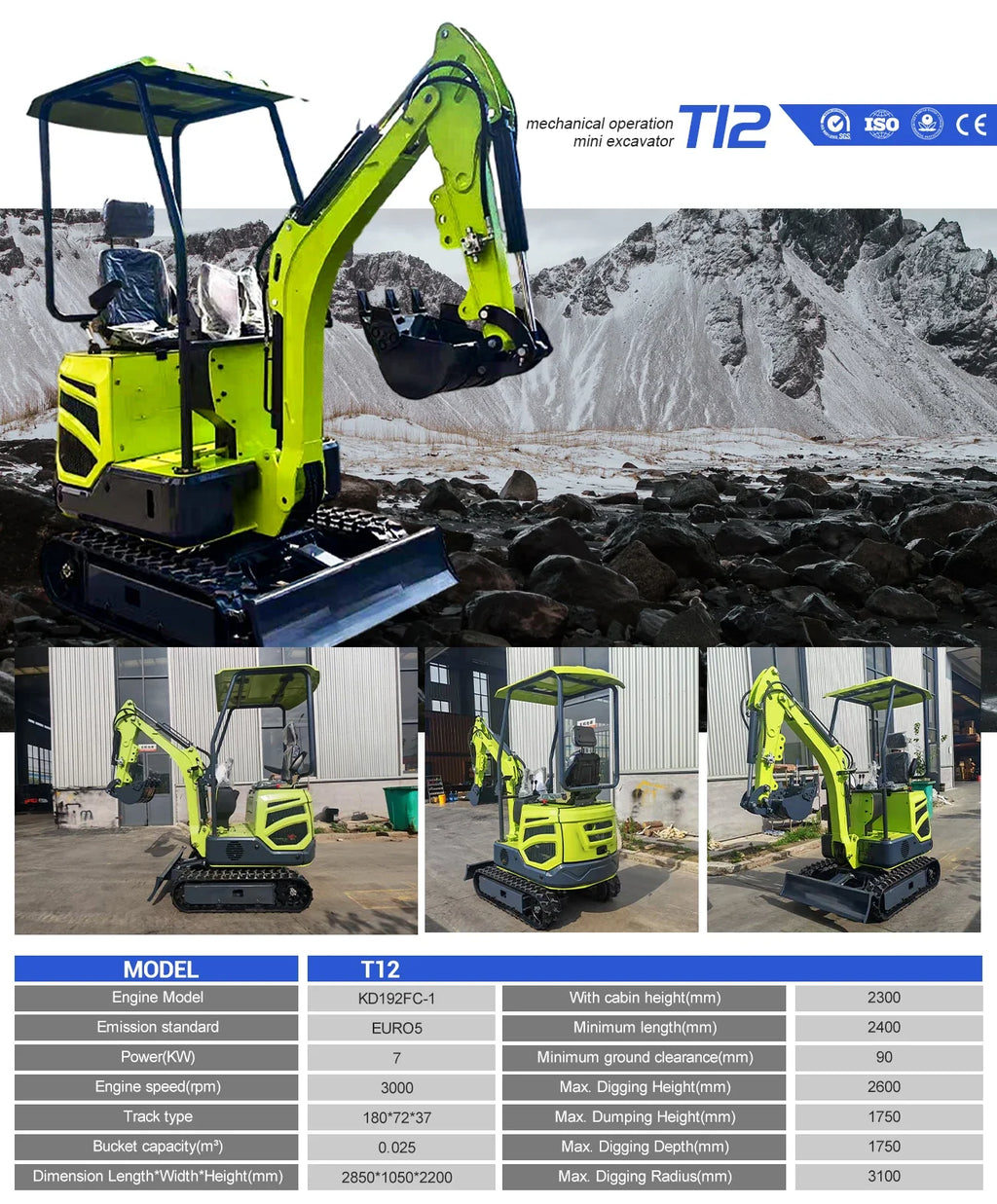 1.8 Ton Mini Excavator – Kubota Diesel Crawler Digger with Hydraulic Pilot Controls
