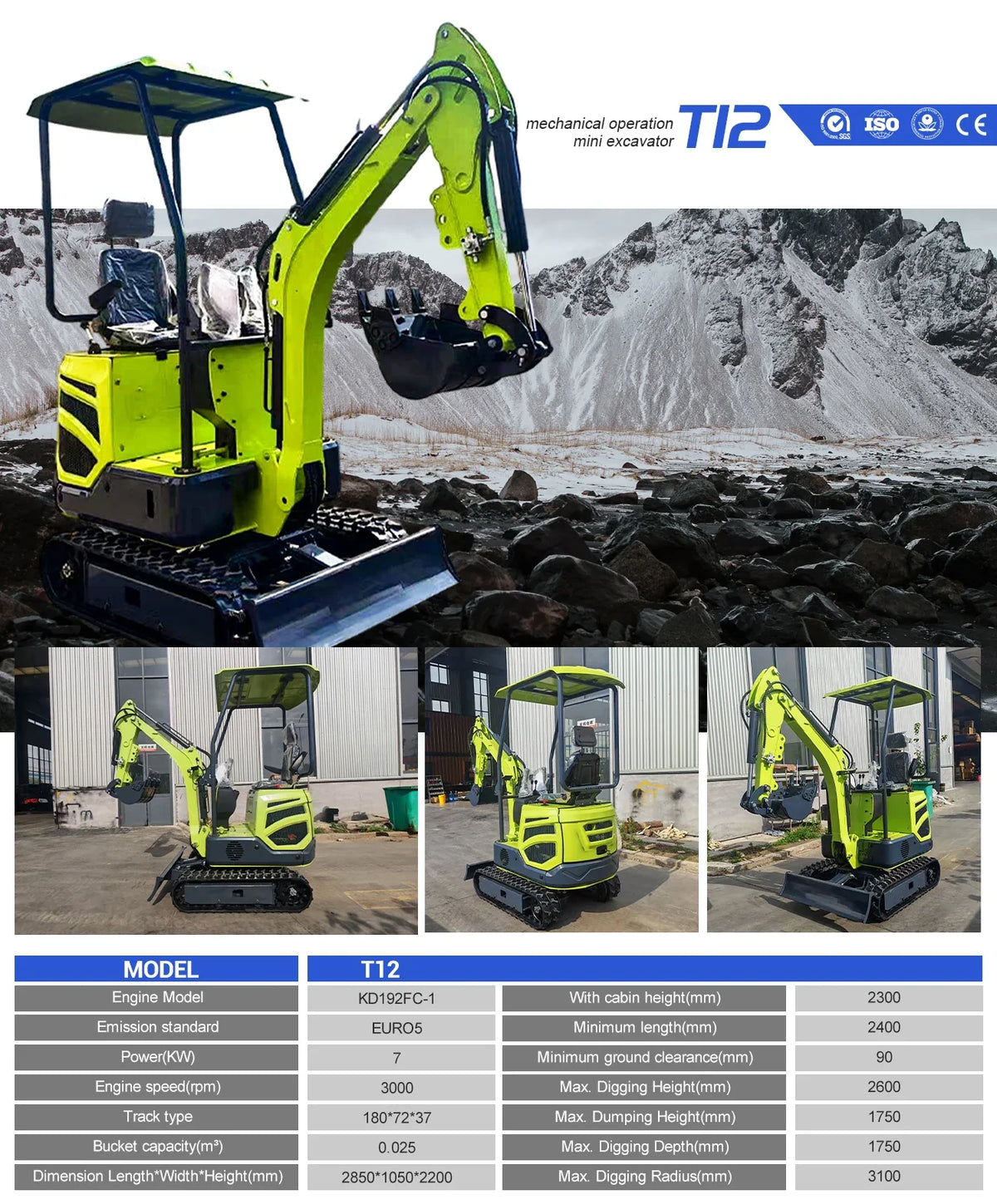 1.8 Ton Mini Excavator – Kubota Diesel Crawler Digger with Hydraulic Pilot Controls