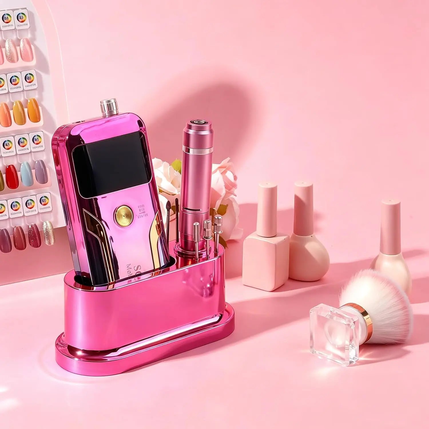 Grinding machine drill bit holder, 8-hole nail drill bit holder, nail holder, and storage box (excluding nails and drill bits)