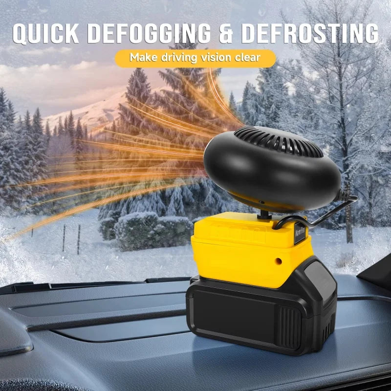 For Dewalt 20V MAX Battery Cordless Portable Space Heater, Indoor Outdoor Winter Warmer with USB Charging Port