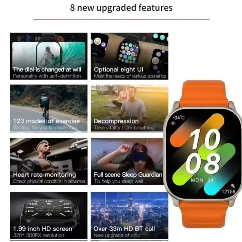 Original T800 Ultra2 Smart Watches Bluetooth Call Health Fitness Tracker Multi Sport Mode Smartwatch Women Men For Android IOS