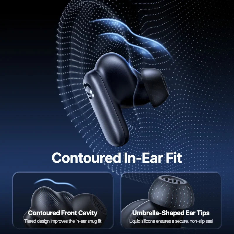 Baseus Inspire XP1 Adaptive Noise Cancelling Earbuds Sound by Bose Dolby Audio Adaptive Tuning Sound 6-Mic Clear Calls Earphones