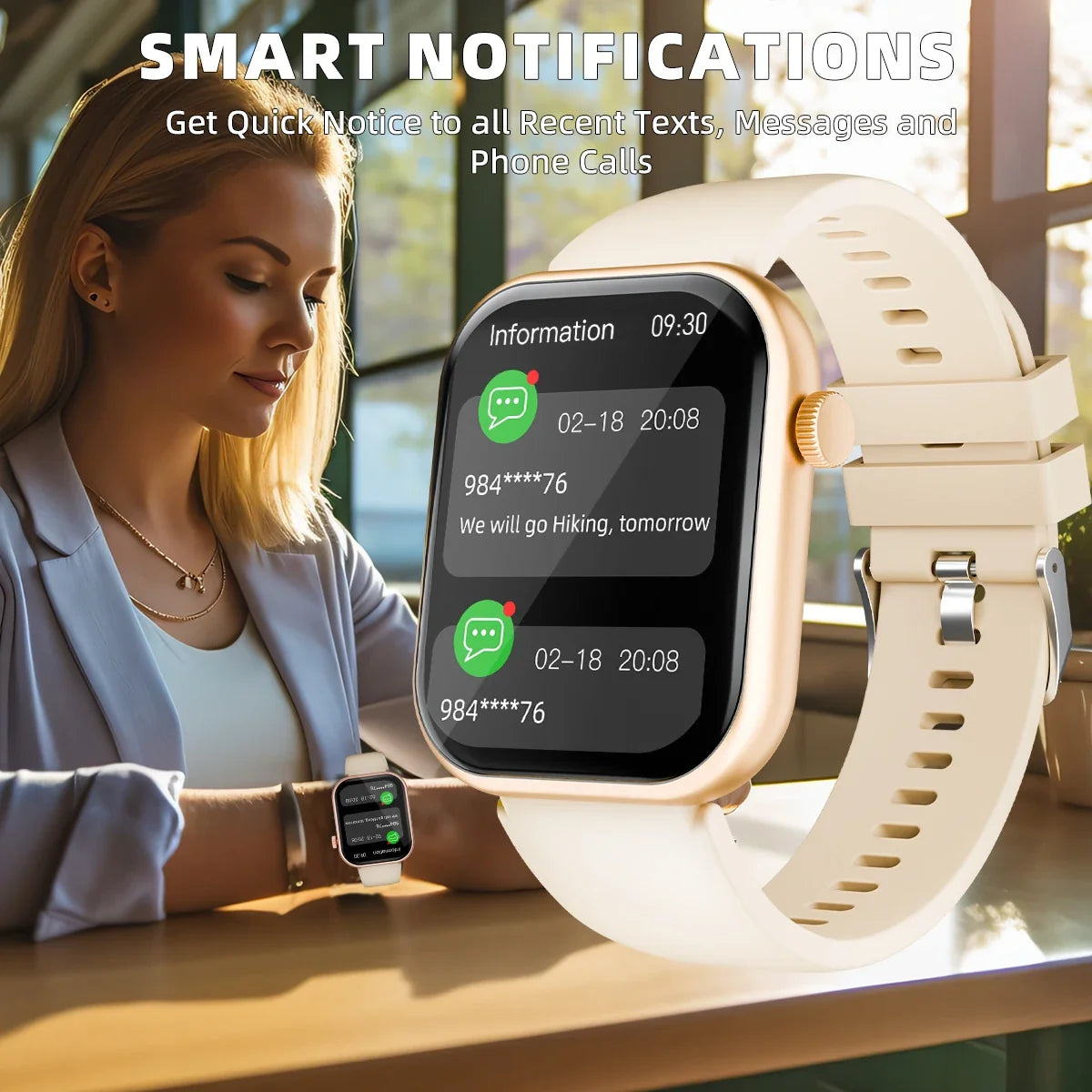 1.83“ Sports Smart Watch Men Women Call Answer Information Heart rate Blood oxygen Step for iphone Android Fitness Tracker Watch
