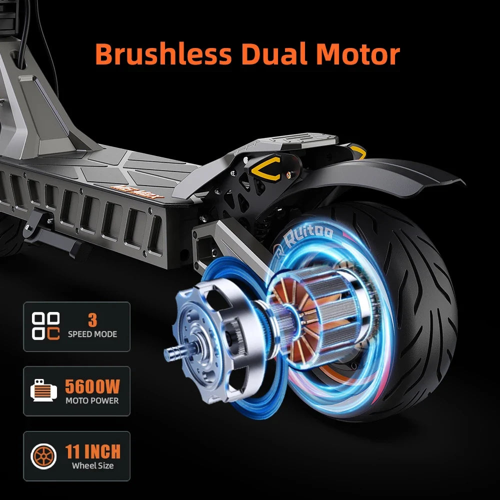eBike Boys M6Max Dual Motor Scooter - 5600W, 60V, Fast Charging