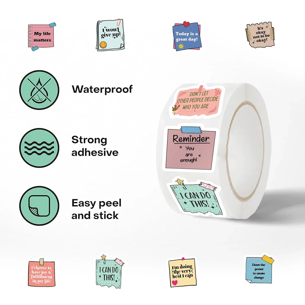 500pcs Motivational Phrase Stickers for Kids Reward Encourage Decals School Classroom Stickers for Teachers Students Toys