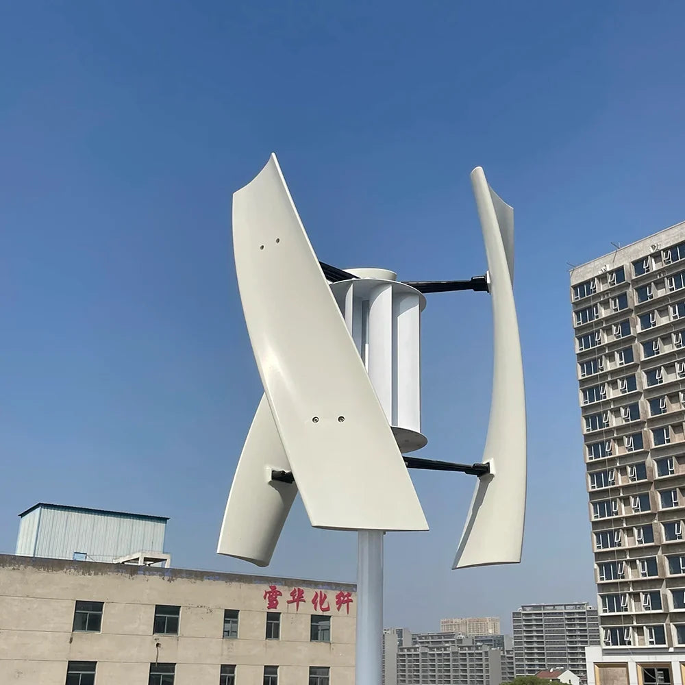 Generator 10KW Wind Turbine Vertical Axis Maglev Plant High Voltage 10000w 24V 48V With Hybrid Charge Controller For Home Use