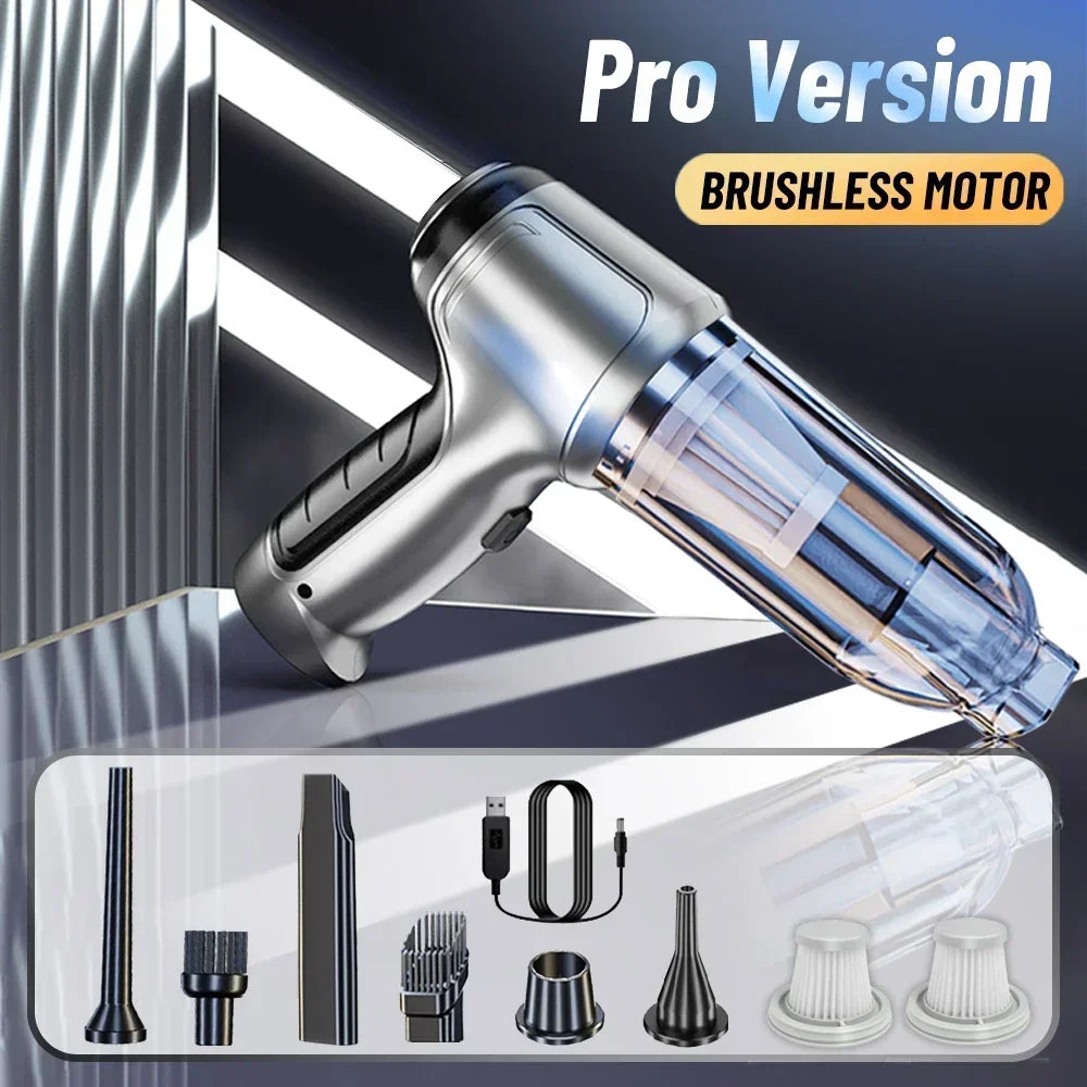 95000PA Car Vacuum Cleaner  Wireless Powerful Cleaning Machine Auto Robot Car Accessories Home Appliance Strong Suction As Gift