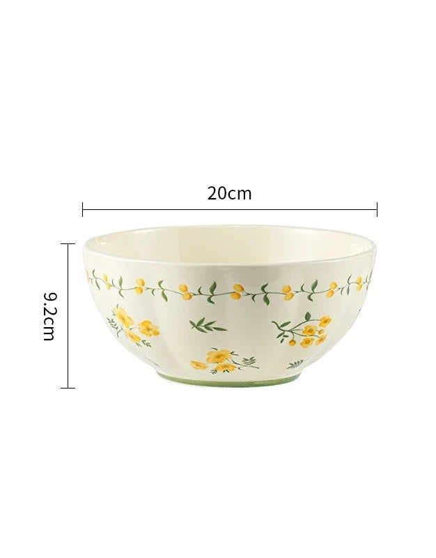 Dishes and Dishes Set Ceramic Bowls and Plates Binaural Bowls Ceramic Tableware Set Dinner Set Pratos De Jantar Teller Prato