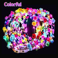 10-100pcs LED Flower Headbands Glowing Garland Light Up Headbands Glow in the Dark Headband Wedding Beach Party Birthday