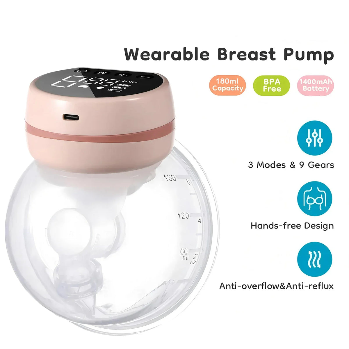 Portable Wearable Electric Breast Pump - Hands-Free Milk Collector for Comfortable Extraction,Breastfeeding Assistant