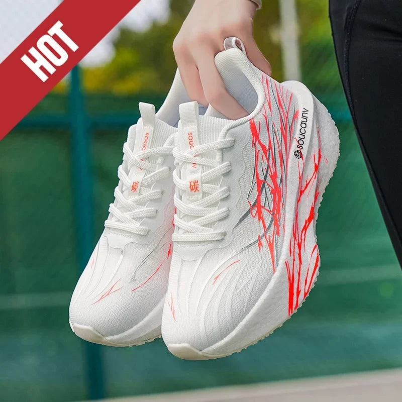 Running Shoes Carbon Board Speciality Marathon Men Sports Breathable Lightweight Women's Comfortable Athletic Nonskid Sneakers