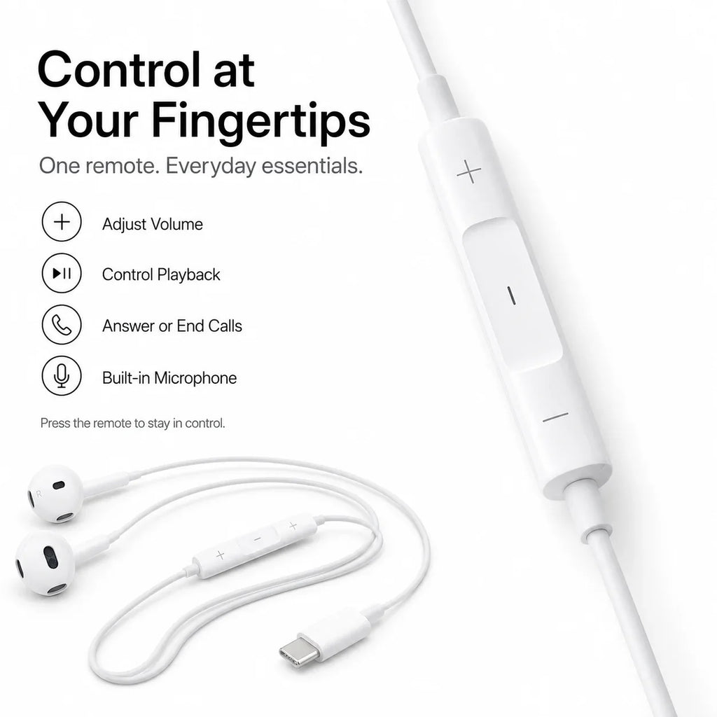 Official Apple EarPods Wired Earphones 3.5mm Lightning USB-C Connector with Mic Volume Control for iPhone iPad Mac