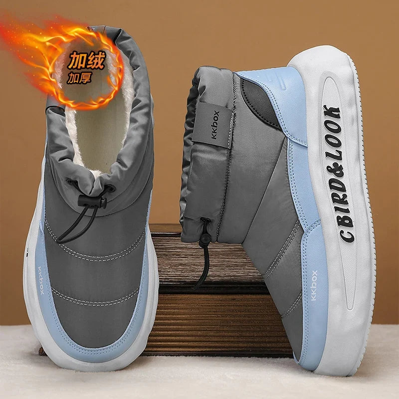 Men's Winter Velvet Ankle Boots, Warm Stylish Winter Shoes