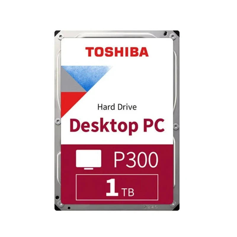 For Toshiba P300 HDWD110 1TB Desktop Hard Drive, 7200RPM High Speed, SATA3 Interface, 3.5 Inch Red Disk for Storage