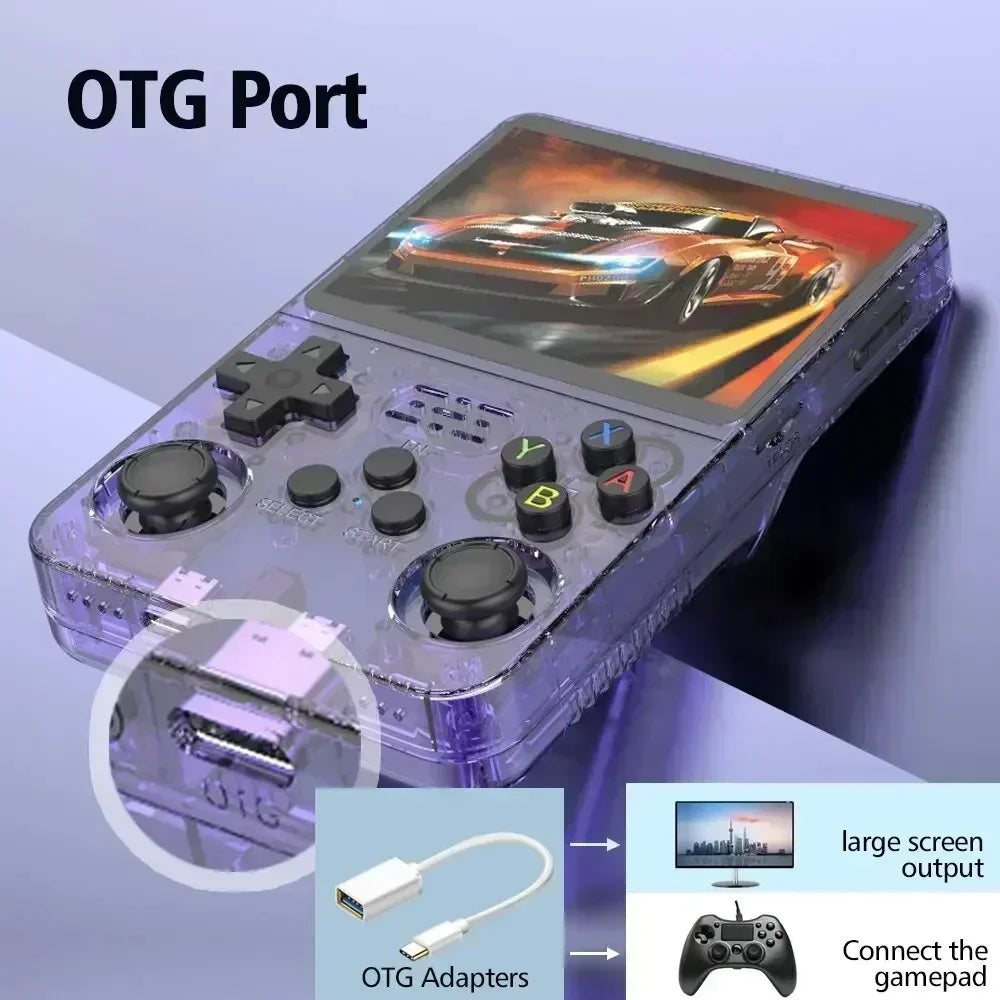 Retro Handheld Game Console R36S 3 5 Inch IPS Screen 64GB 128GB 256GB Portable Gaming Device with Built in Games