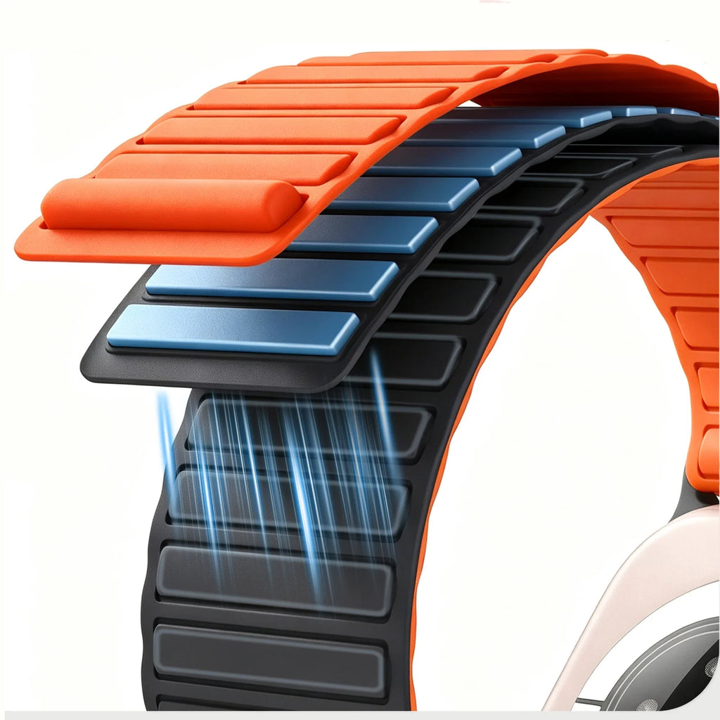 Silicone Strap For Apple Watch 46mm 42mm 49mm Magnetic Band For iWatch Ultra 3 2 Series 12 11 10 9 8 7 6 5 SE Bracelet Correa