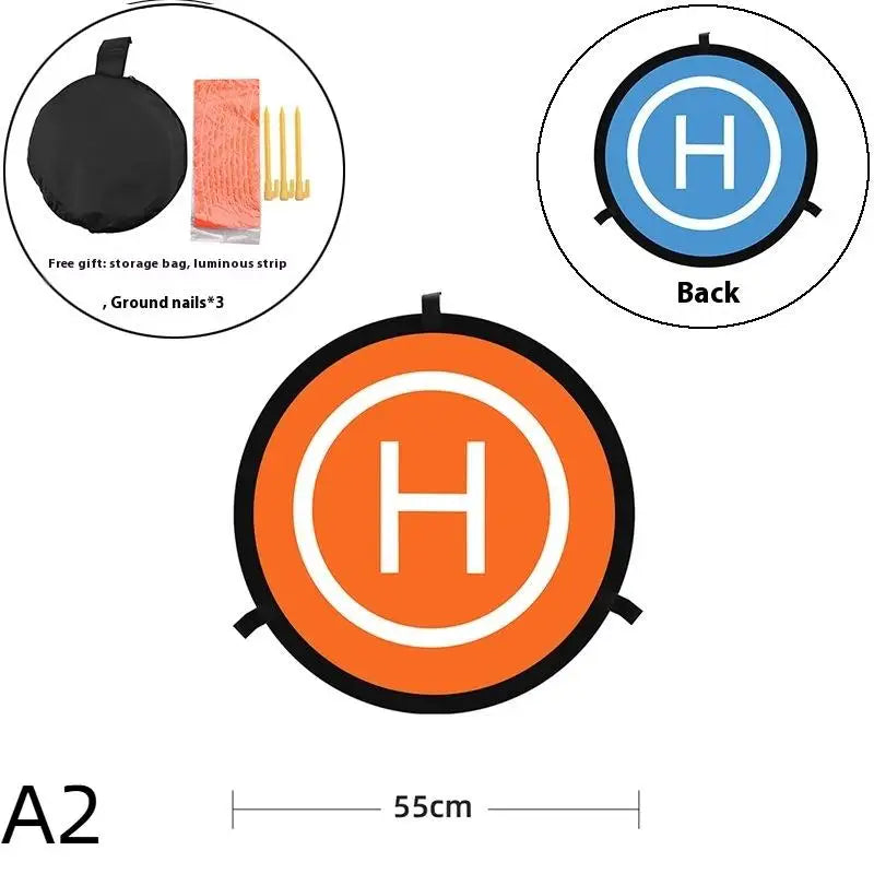 Drone Landing Pad 55cm Foldable Waterproof Double-Sided Portable Helipad for RC Drone Quadcopter