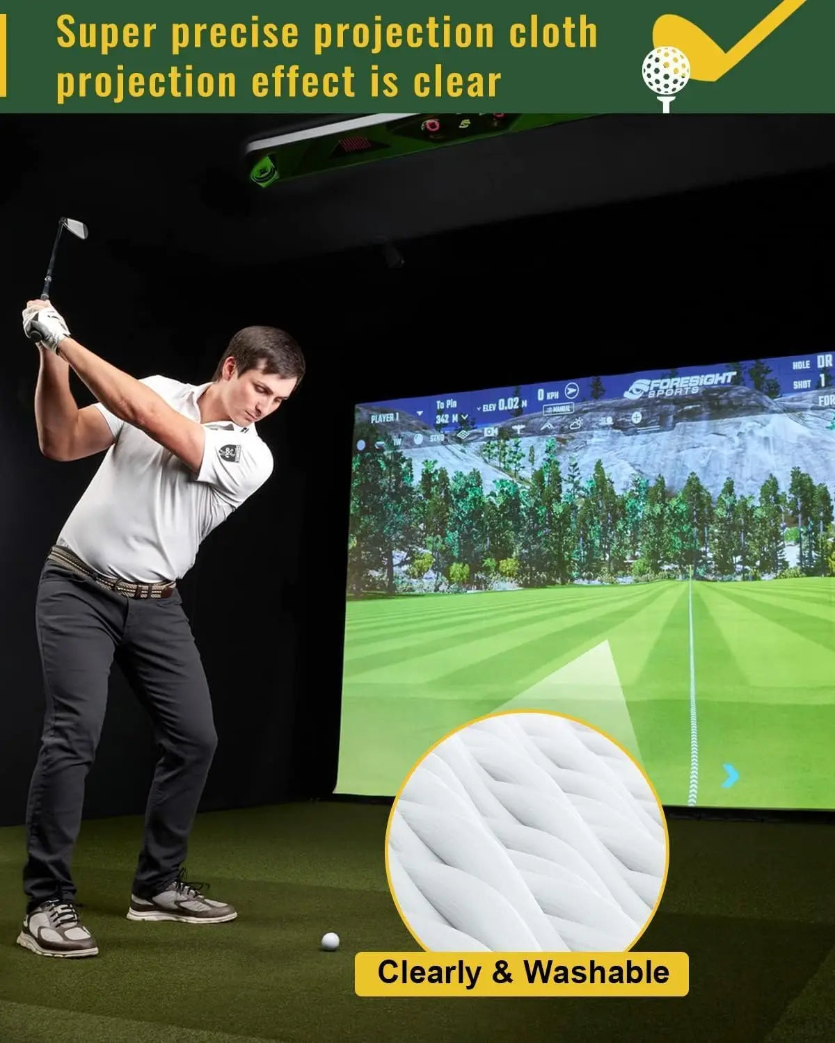Golf Simulator Impact Screen（118 * 118）