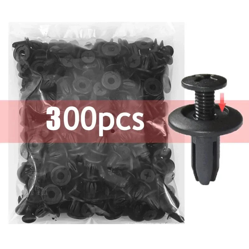 Car Bumper Fender 8mm Hole 1000/500/50Pcs Plastic Rivets Fastener Screw Door Trim Panel Retainer Fastener Clips Car Accessories