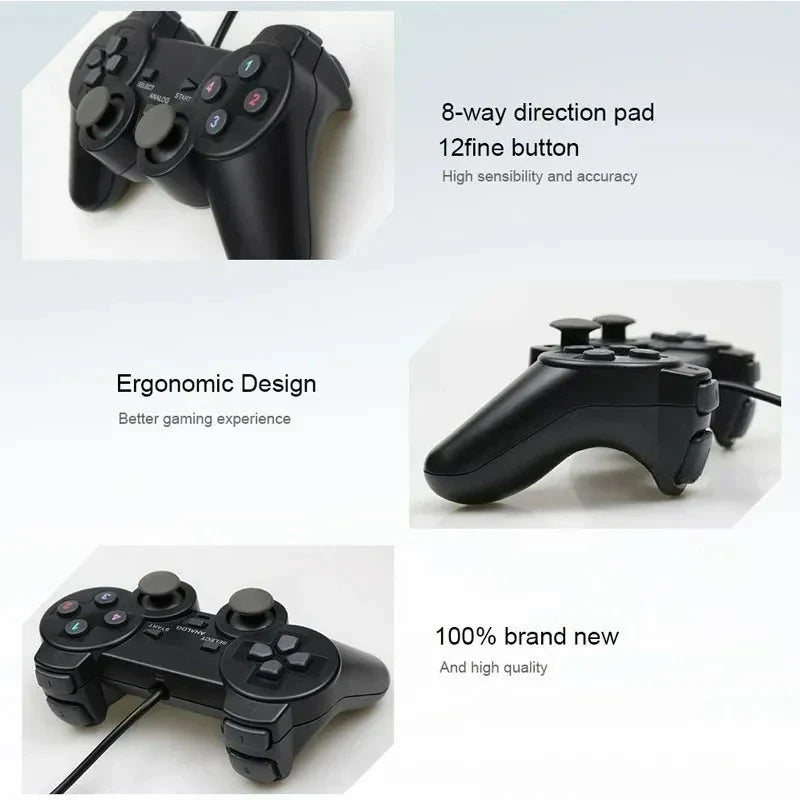 Wired USB PC Gaming Joystick Gamepad Game Controller for Windows Laptop Computer WinXP Win7 Win8 Win10 Gaming Accessories