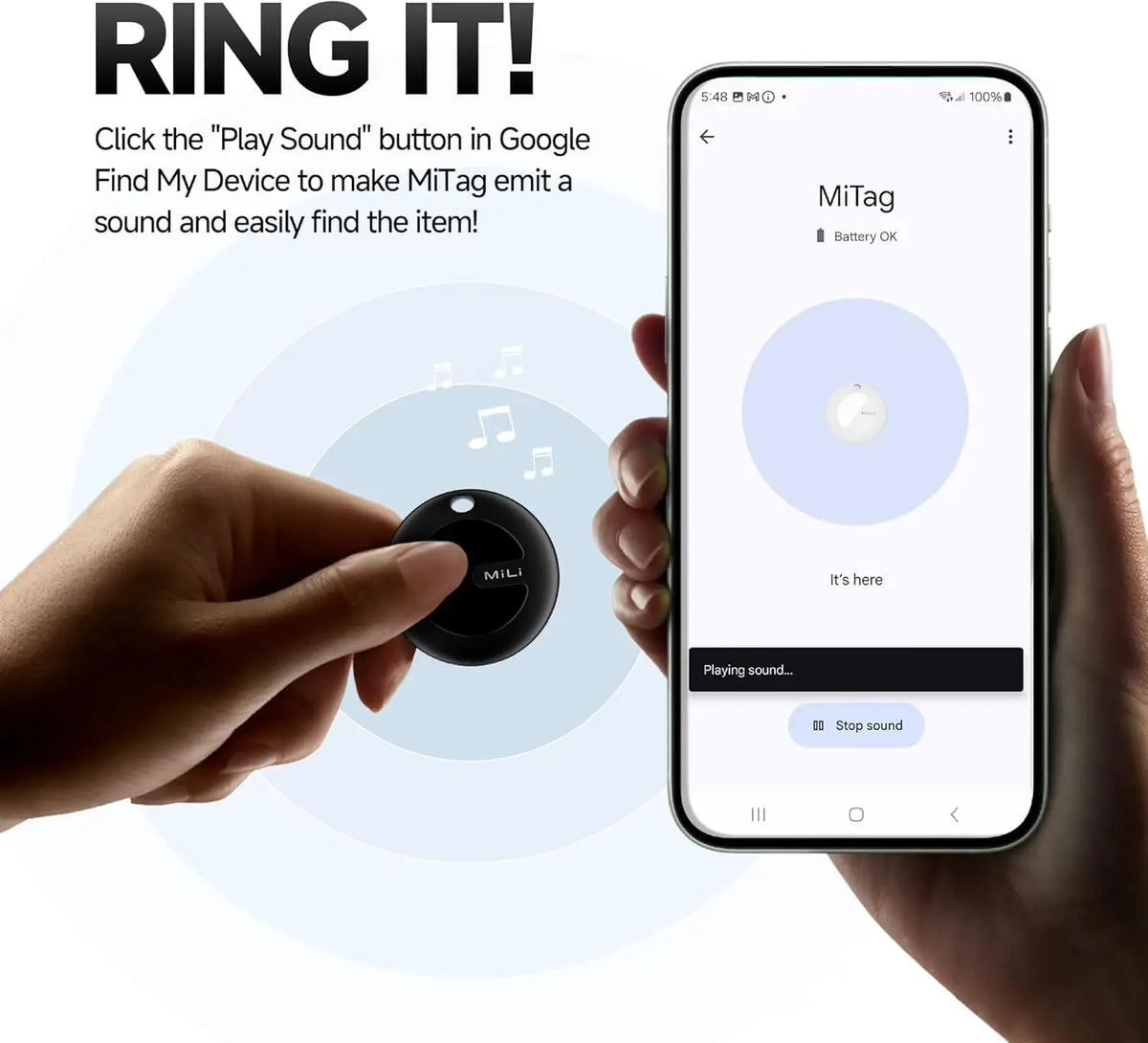 MiLi Google Find My Gps Tracker Android Bluetooth Smart Activity Trackers Wearable Devices Android Airtag Waterproof Smart