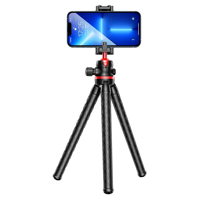 Roreta 2025 new Flexible Octopus Tripod for Phone Camera DSLR 2in1 Design Tripod With Phone Holder Side Cold Shoe 1/4'' Screw