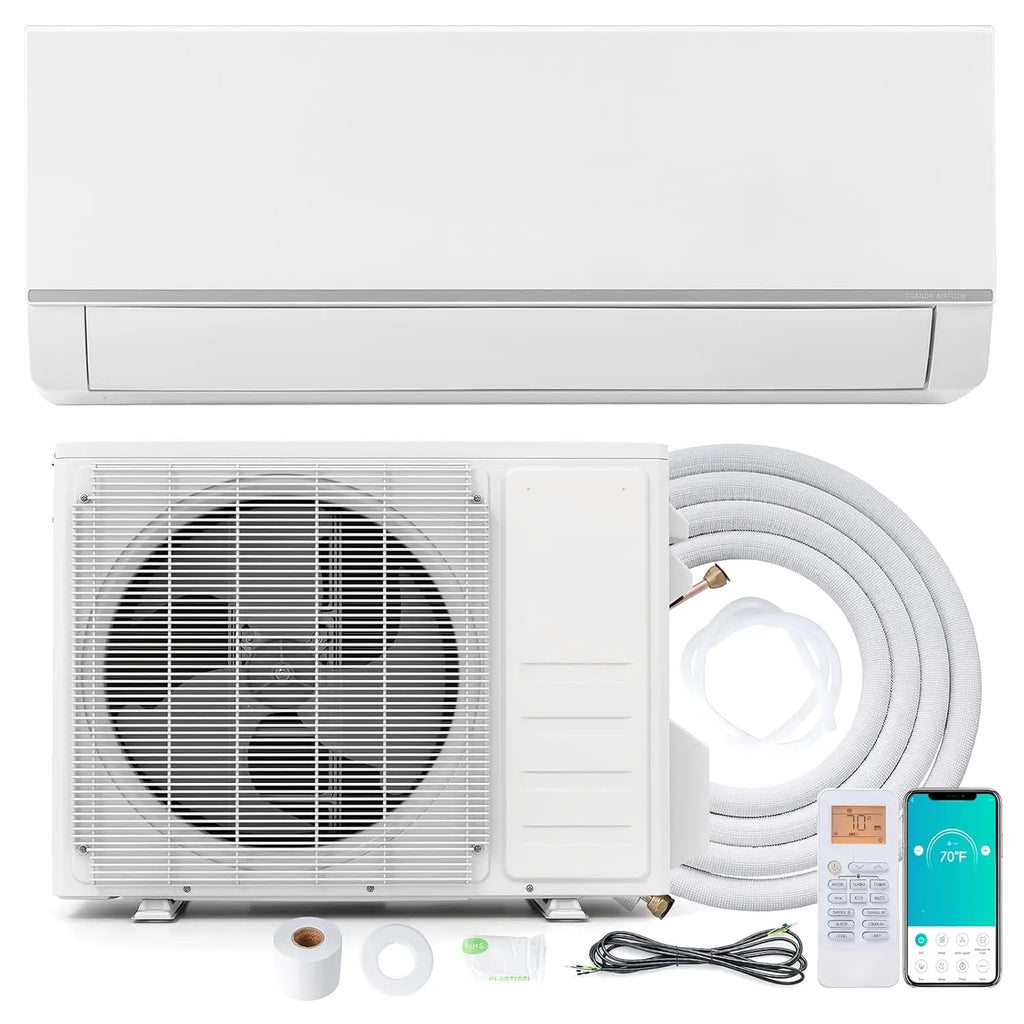 12000 BTU Mini Split Air Conditioner and Heat Pump, Compatible with Alexa, 19 SEER2 208/230V, Energy Efficient Inverter, Custom