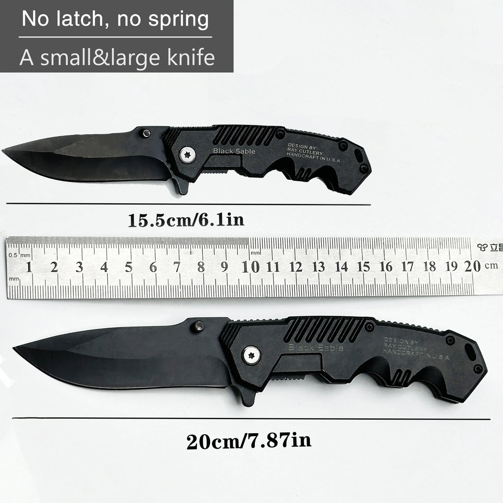 Portable Multifunctional Folding Survival Knife with Sharp Pocket Knife Suitable for Outdoor Camping and Wilderness Survival