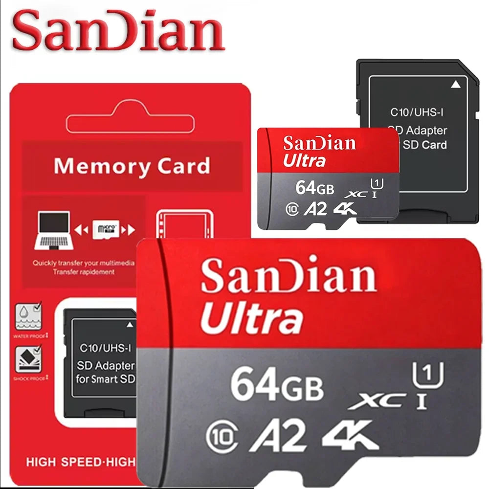 512GB 256GB 128GB 64GB 32GB  SD Card Memory Card Micro TF SD High Speed U3 V30 A2 Mirrorless Camera 8K Video Recording