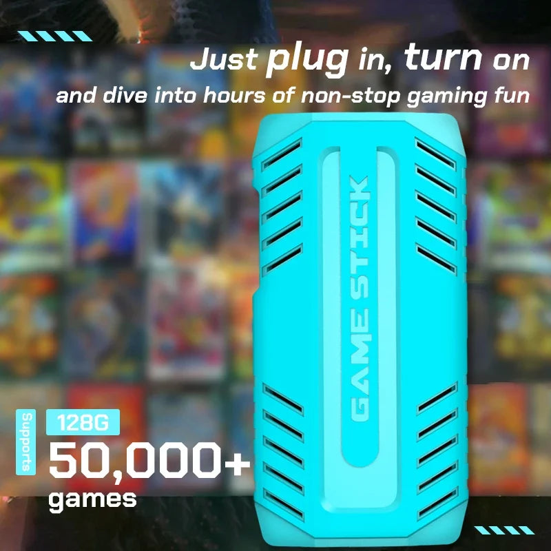 128GB U36 Game Stick Retro TV Game Console With 50000+ Classic Games 40 Multi Simulators Plug Play Video Gaming Machine For Gift