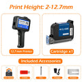 Cenliro Upgrated Handheld Inkjet Printer CL12B with Black Fast-drying Ink Cartridge for Date Batch Number Logo QR Code 600DPI